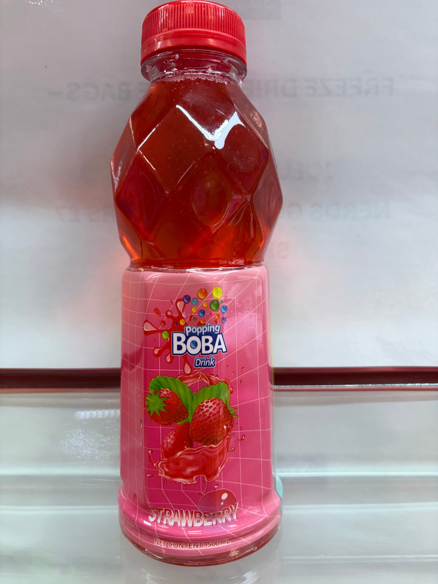 Popping Boba Strawberry Bubble Tea 500ml