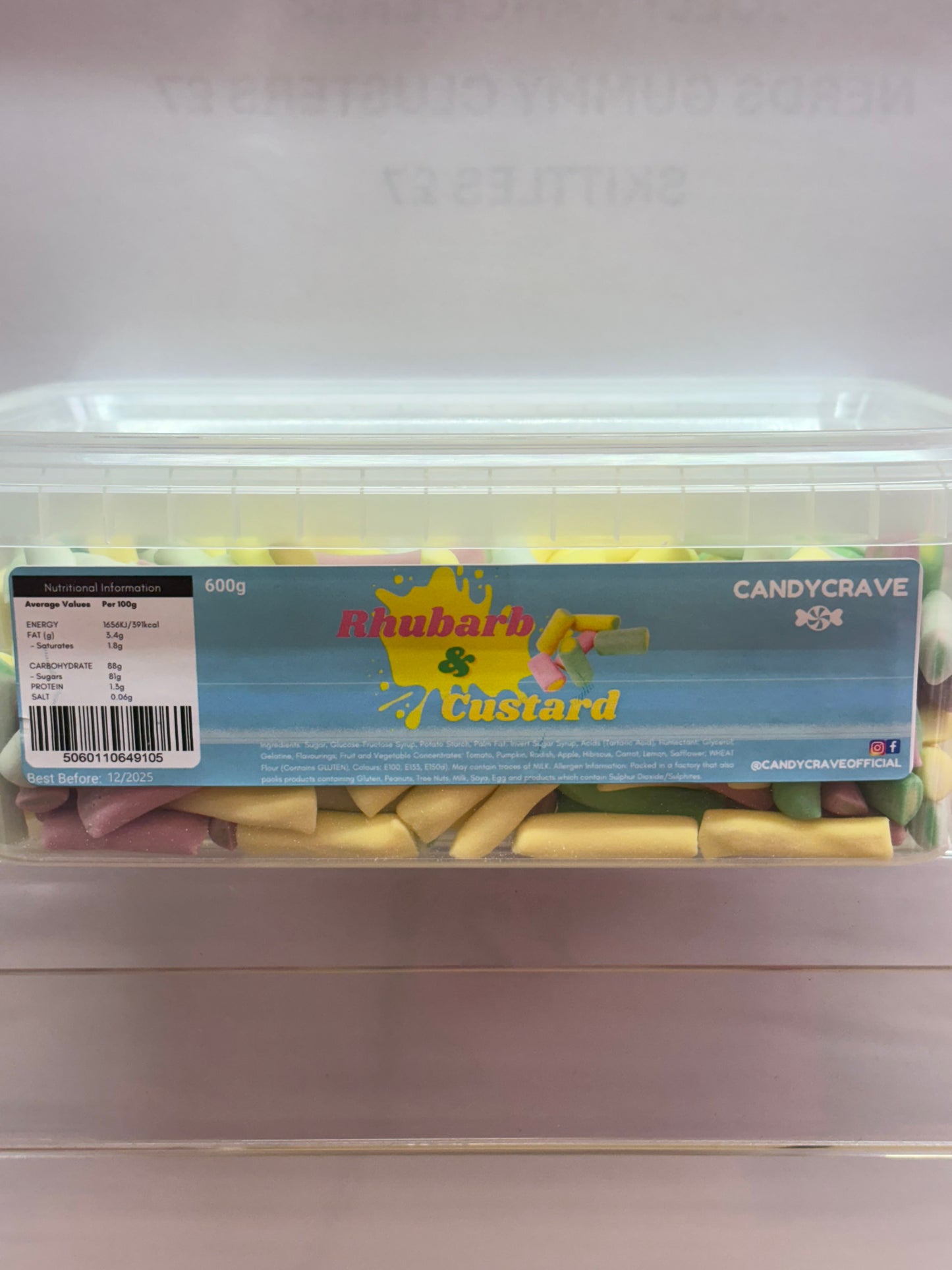 Candy Crave Rhubarb and Custard Pencils 600g