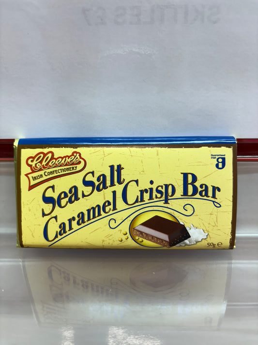 Cleeves SeaSalt Caramel Crisp Bar 50g