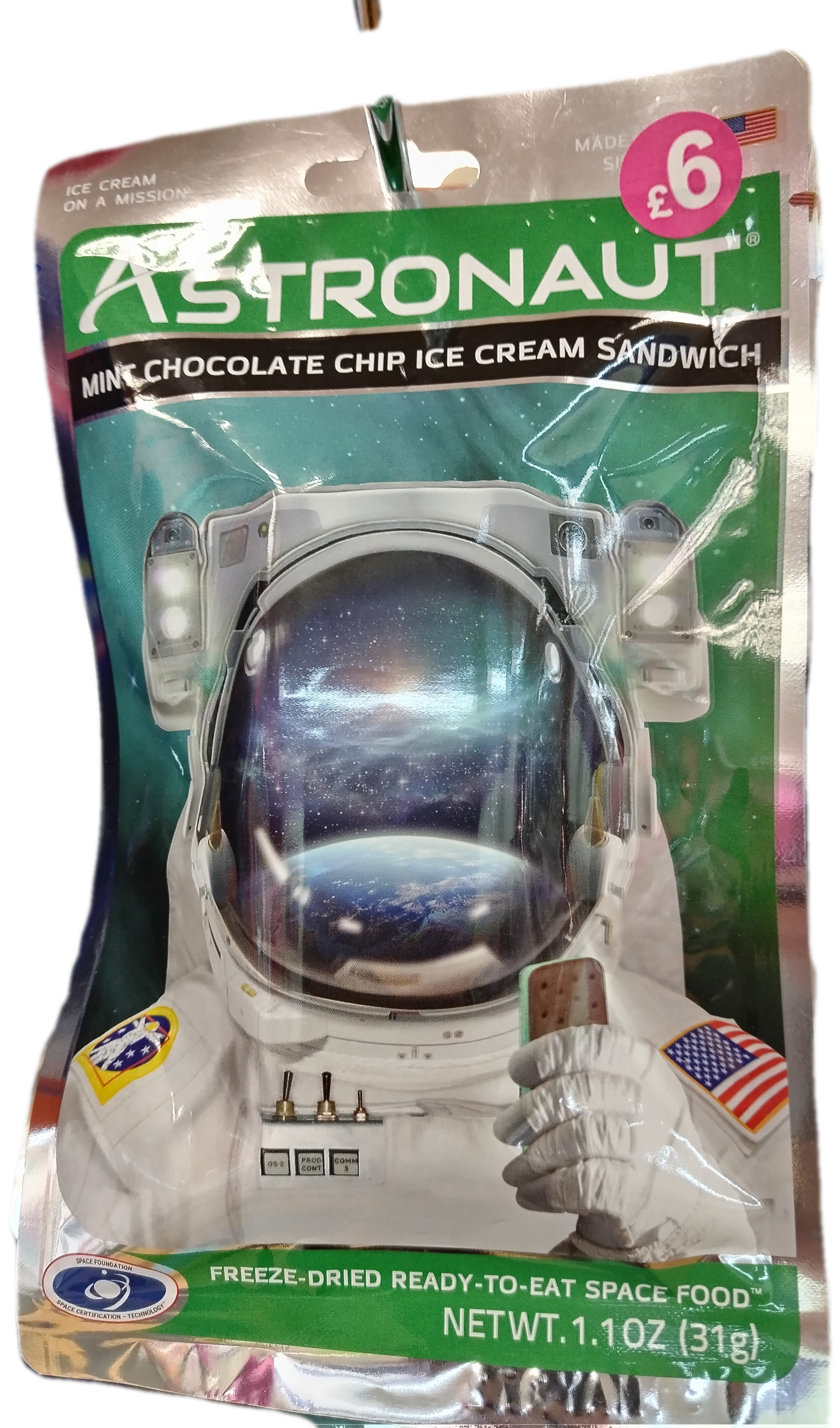 Astronaut Freeze Dried Ice Cream Sandwich