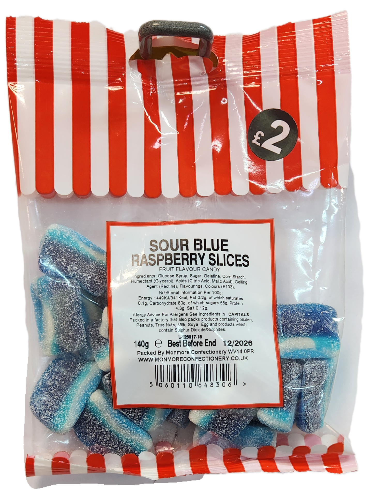 Sour Blue Raspberry Slices